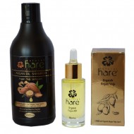 Normal ve Karma Saç Argan Yağı Bakım Kiti -Hare Organik Argan Yağı 30ml + Argan Yağı Şampuanı 500ml 